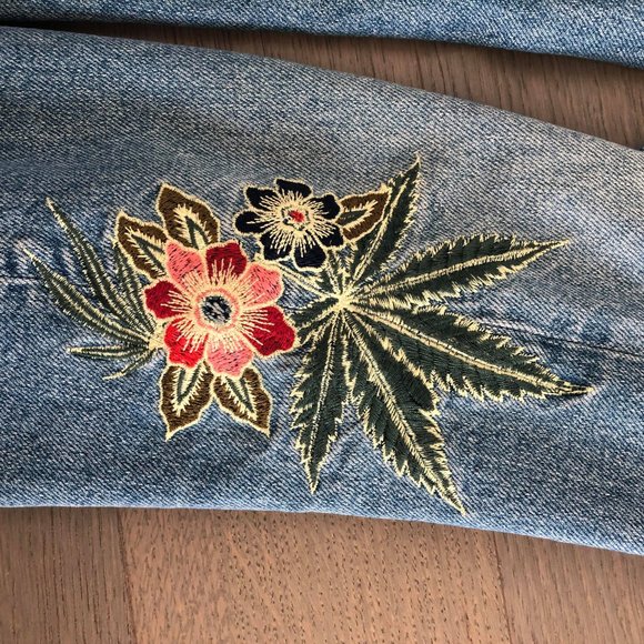 Sandro High Waist Patch Work Jeans - Picture 3 of 8